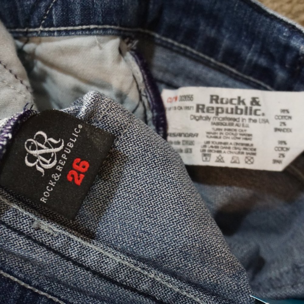 Rock & Republic Kasandra Bootcut Low Rise Denim Jeans Size 26 - Picture 5 of 5